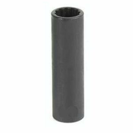 EAGLE TOOL US Grey Pneumatic 0.38 in. Drive x 18 mm 12 Point Deep Socket GY1118MD
